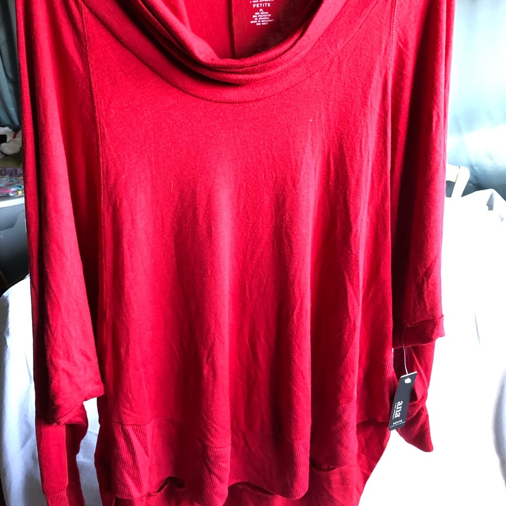 Red long sleeve top